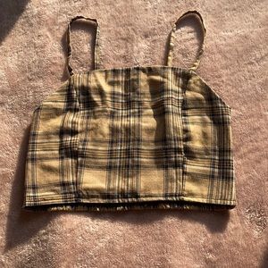 plaid crop top